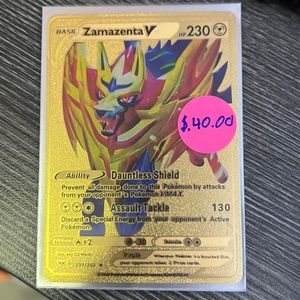 Basic Zamazenta V HP230 Gold Pokémon card